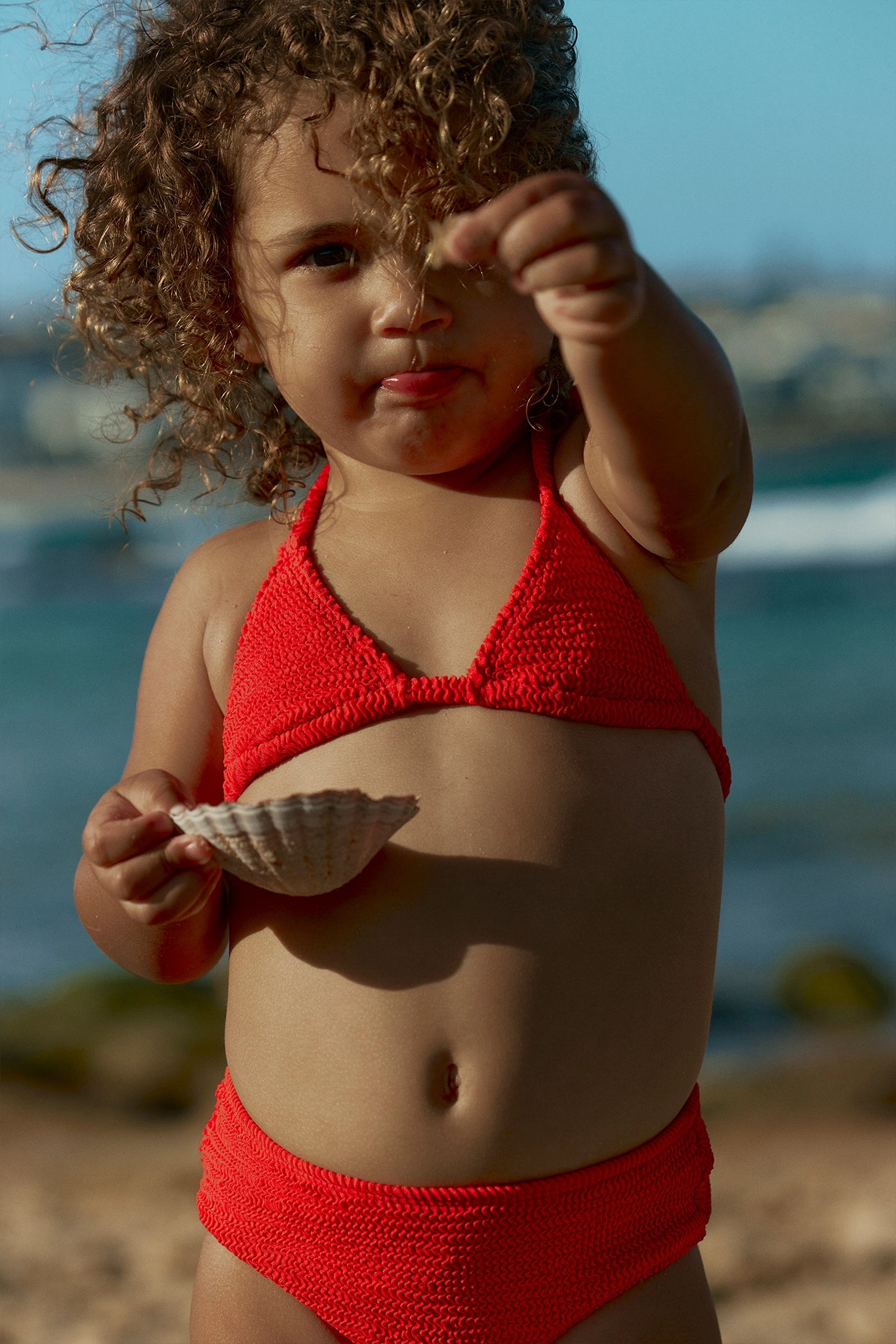 Palma Top & Seychelles Bottom Set - Chili Pepper Crinkle