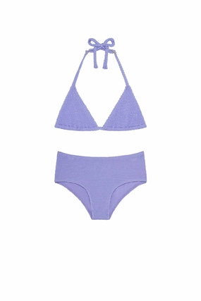 Palma Top & Seychelles Bottom Set - Wisteria Crinkle