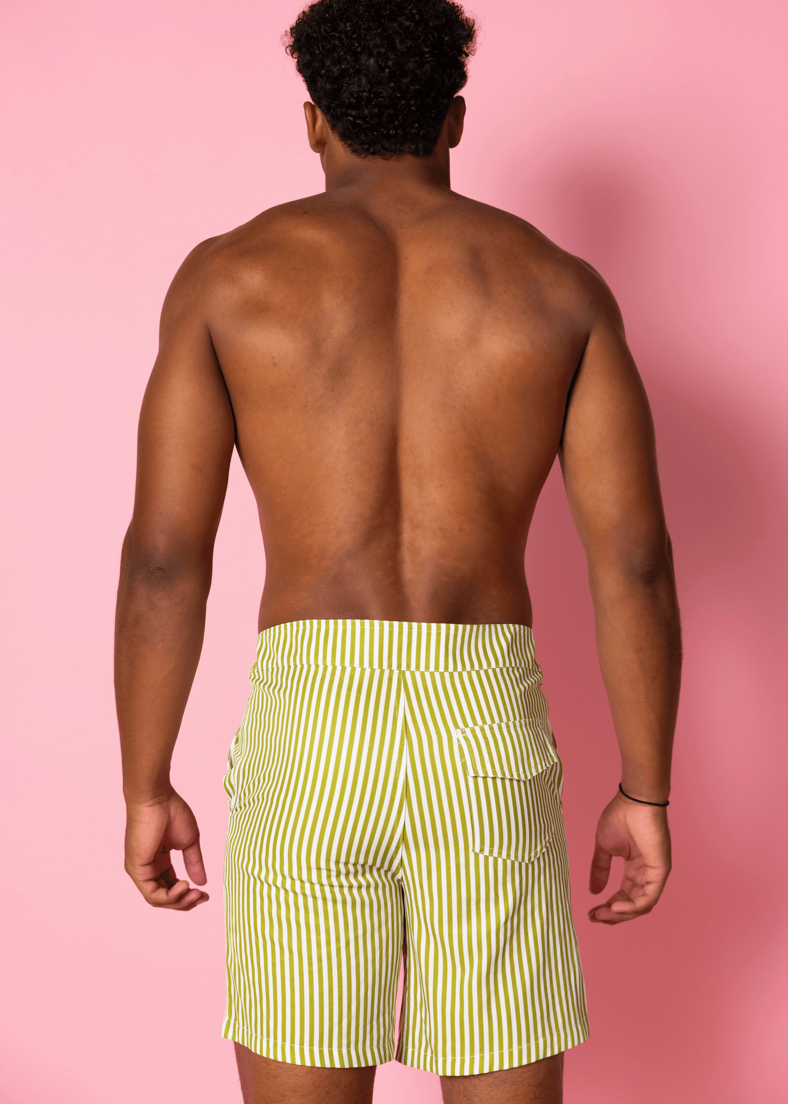 Pear Stripes | Men's Swim Trunks