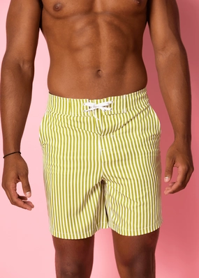 Pear Stripes | Men's Swim Trunks