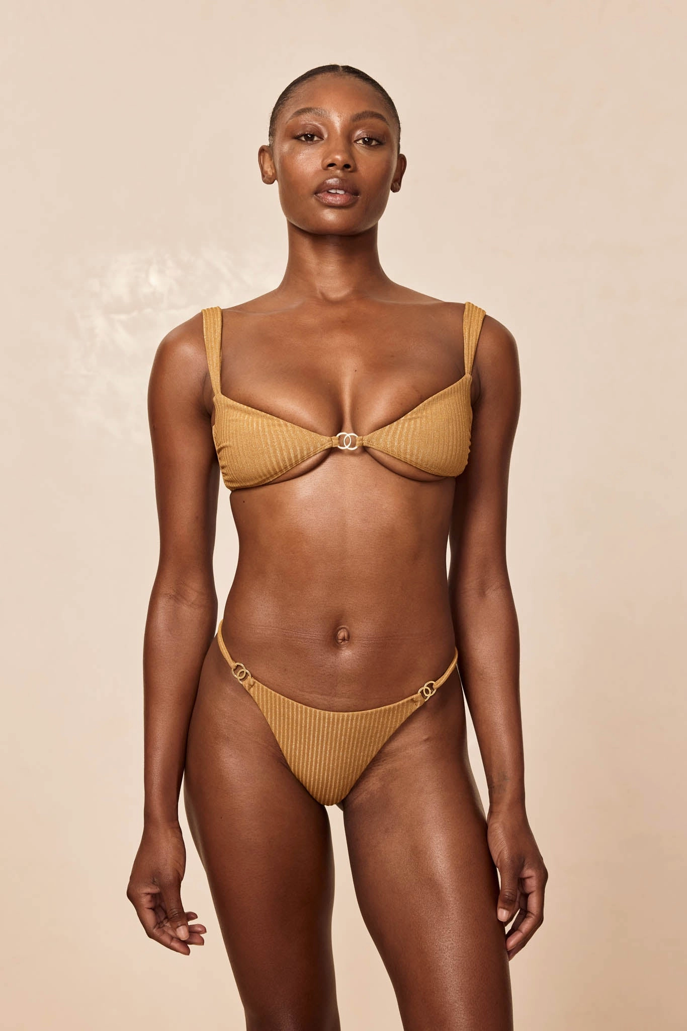 Petit Ermitage Bottom - Antique Gold Lurex Rib
