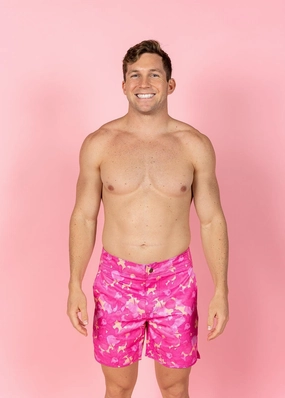 Pink Blooms | Men's Boardies