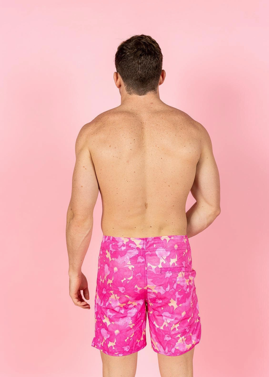 Pink Blooms | Men's Boardies