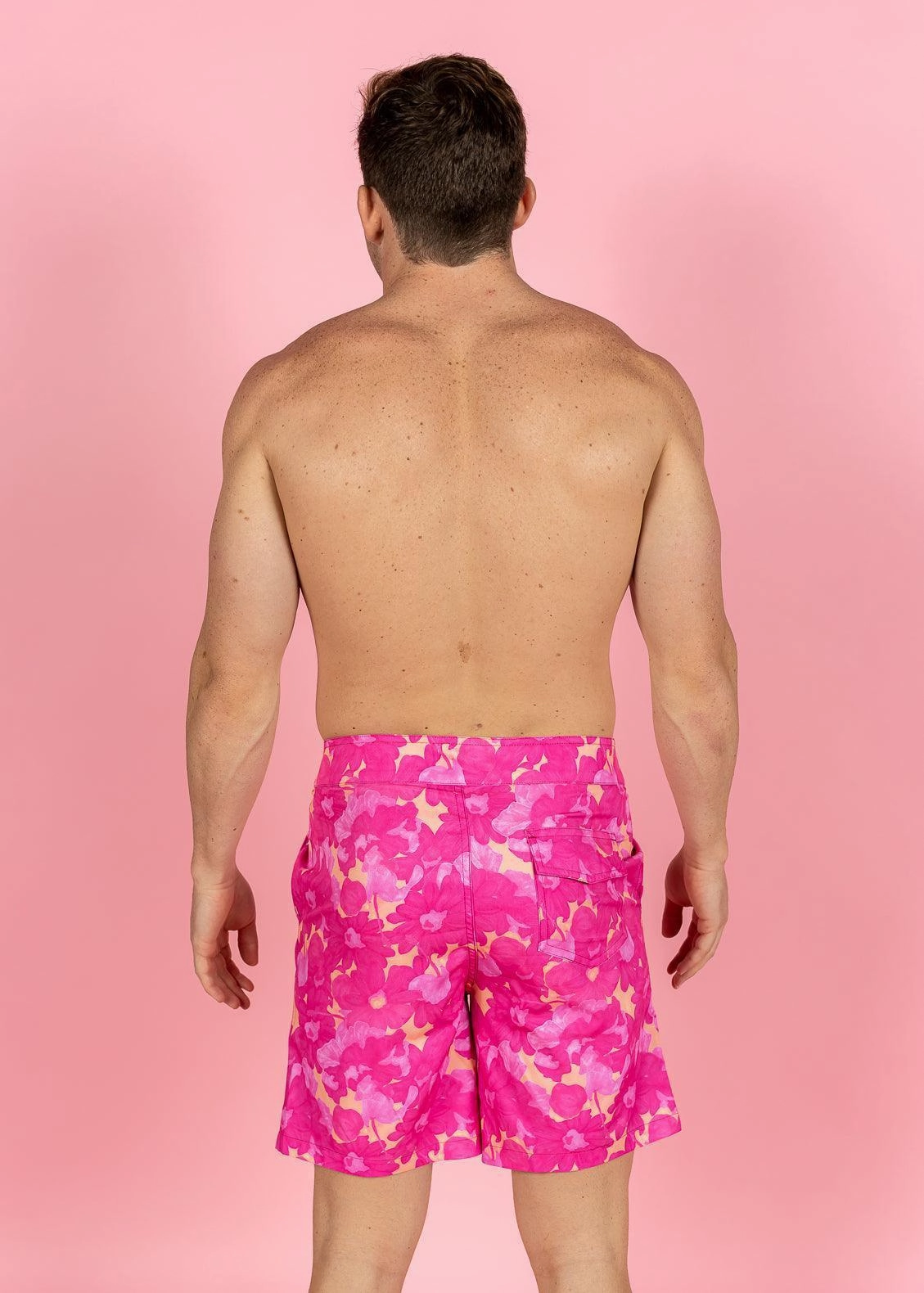 Pink Blooms | Men's Swim Trunks