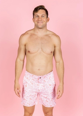 Pink Daisies | Men's Boardies