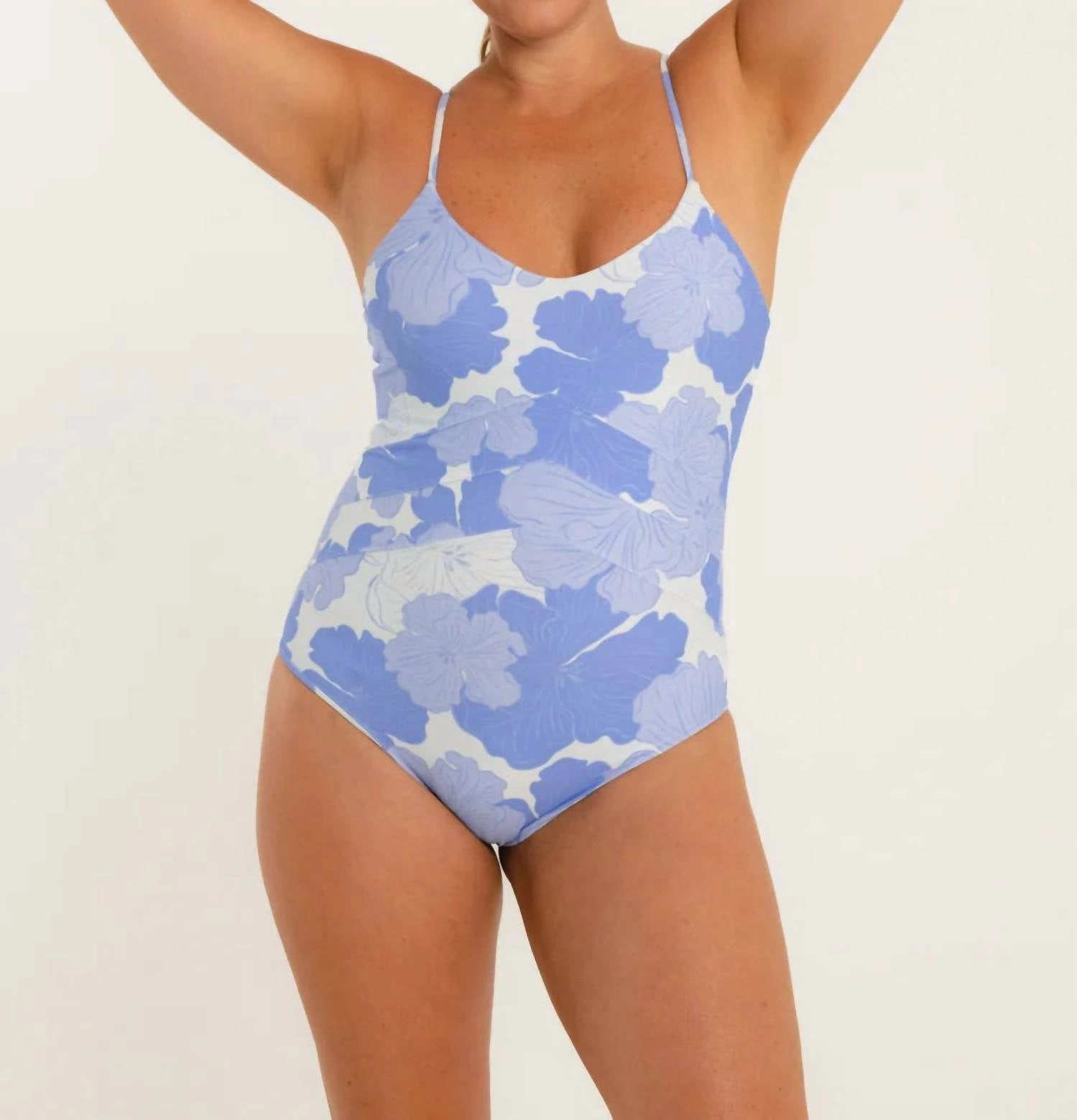 Pippa Bikini One Piece Swimsuit In Blue Floral
