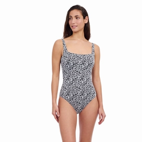 Plumeria Underwire Square Neck One Piece