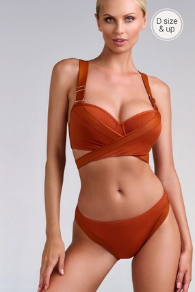 plunge balcony bikini top
