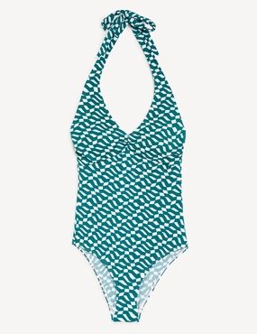 Printed Halterneck Swimsuit