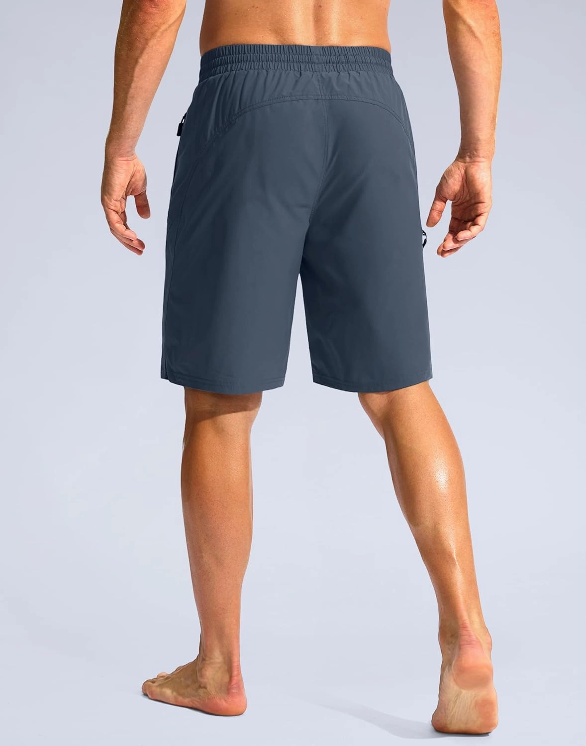 Pudolla Men's Swim Trunks with Compression Liner Quick Dry 9" Board Shorts Bathing Suit with 3 Zipper Pockets