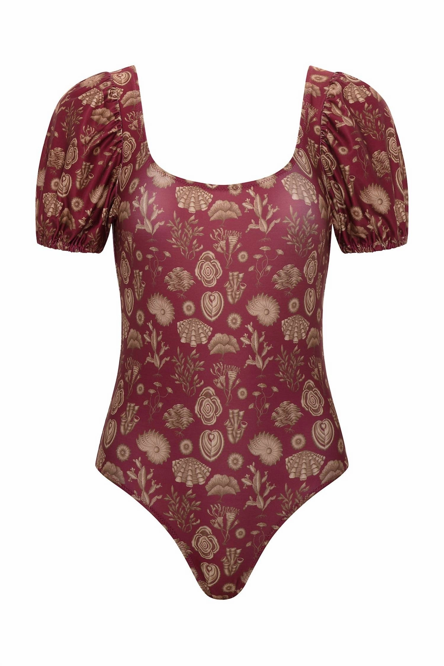 Puglia One Piece In Corals Burgundy