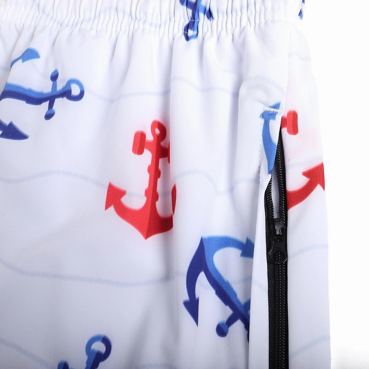 Pullonsy Men's Swim Trunks Quick Dry Board Shorts with Zip Pockets Beach Swimwear Bathing Suits