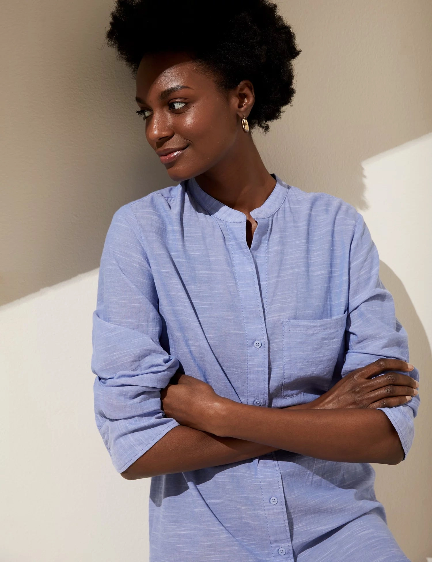 Pure Cotton Longline Beach Cover Up Shirt