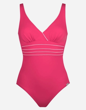 Pure Lines Swimsuit - Pink White