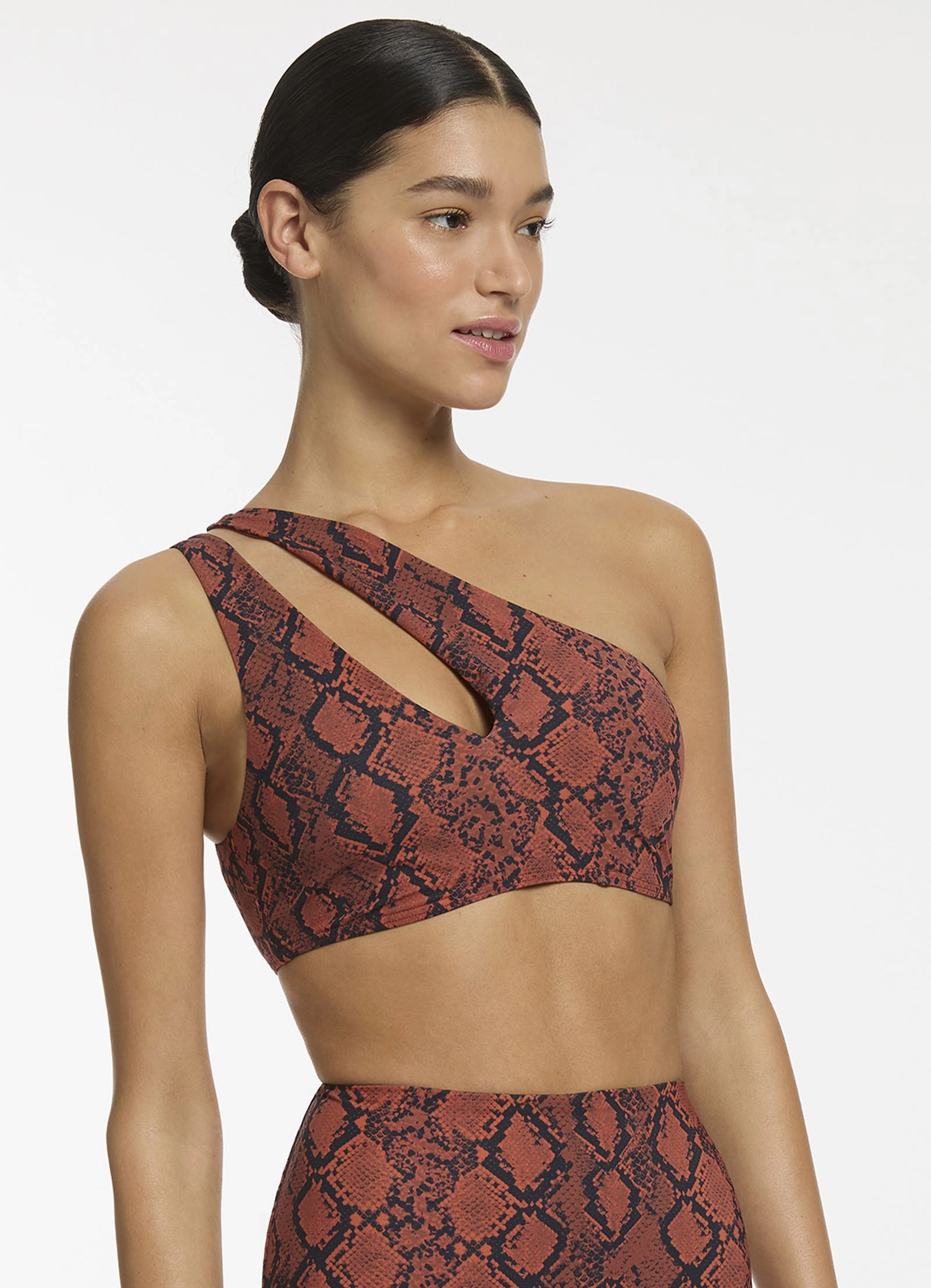 Python Splice One Shoulder Top - Spice
