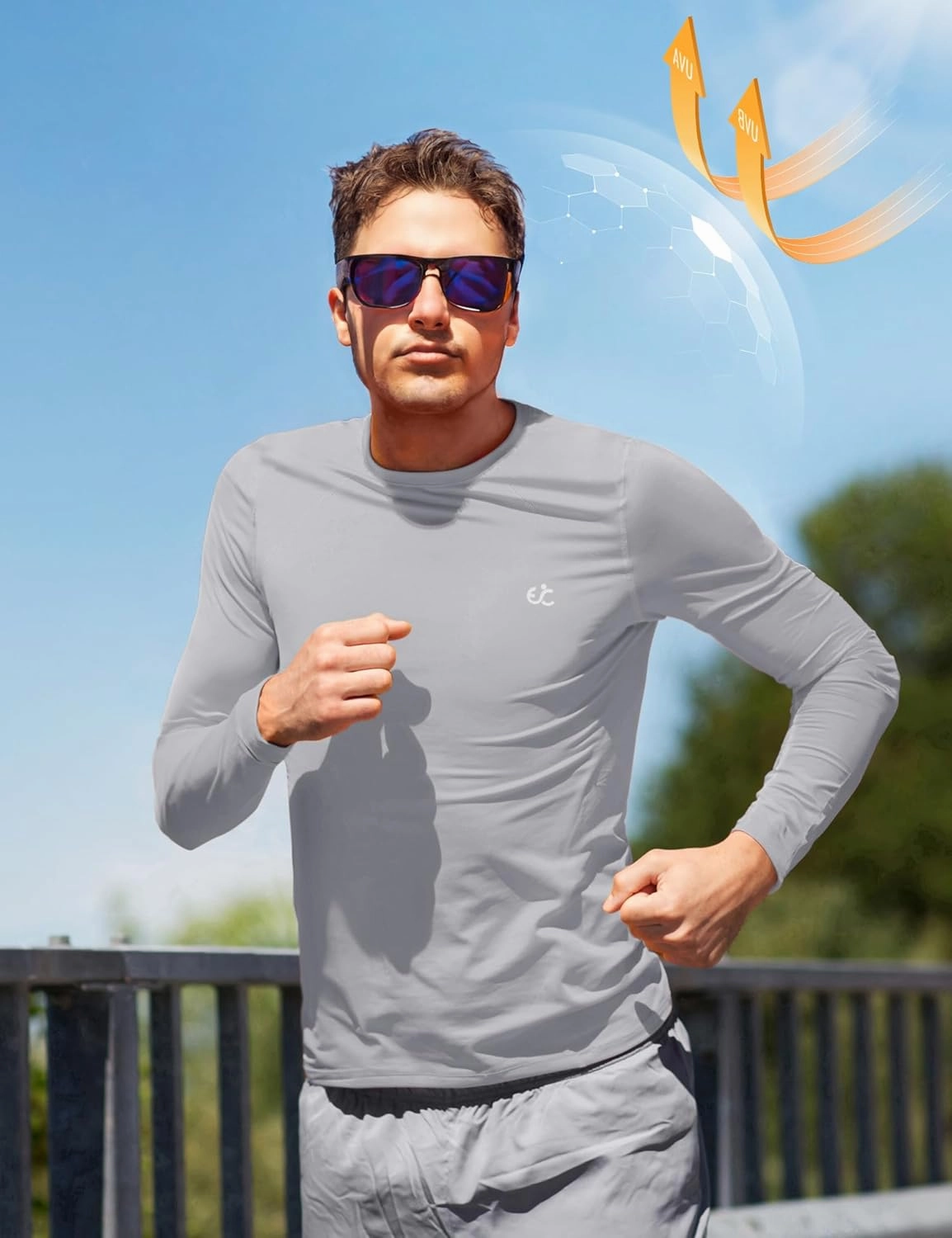 Rash Guard for Men Swim Shirt Quick Dry Fishing Shirts for Men UPF 50  Long Sleeve UV Sun Protection Beach Shirts