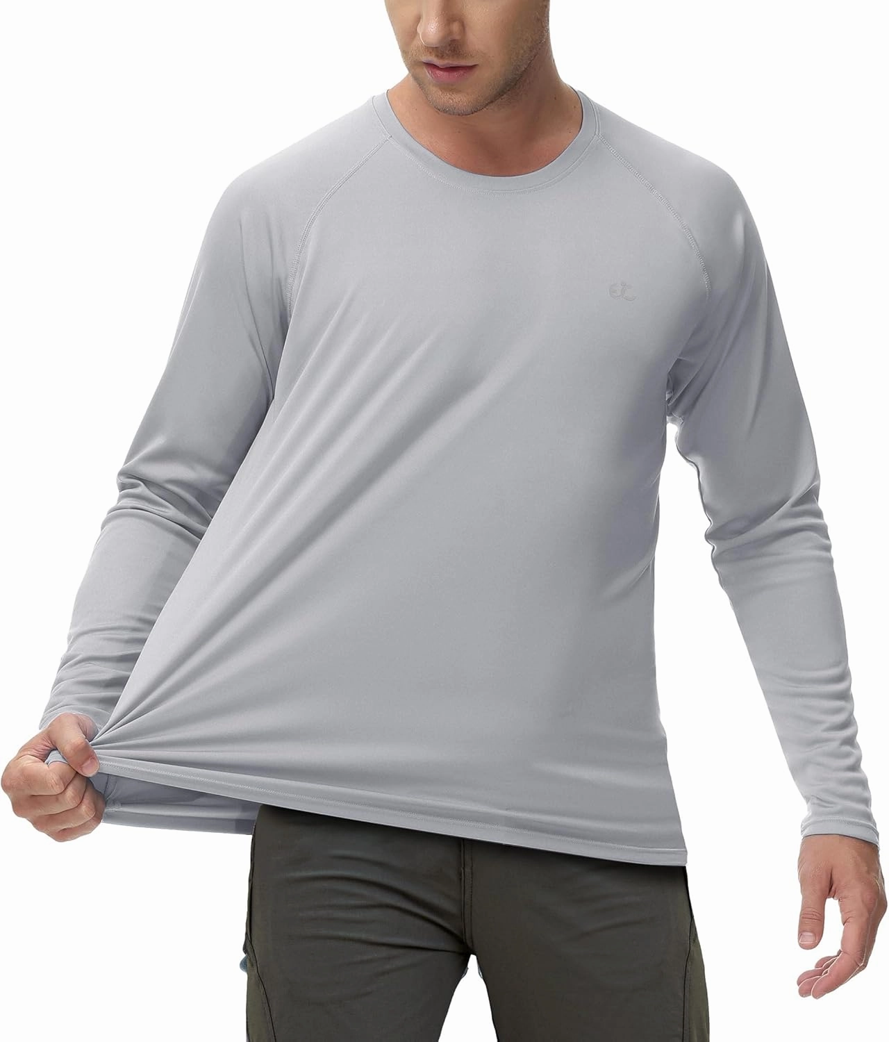 Rash Guard for Men Swim Shirt Quick Dry Fishing Shirts for Men UPF 50  Long Sleeve UV Sun Protection Beach Shirts