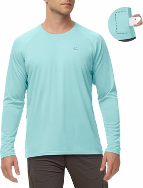 Rash Guard for Men Swim Shirt Quick Dry Fishing Shirts for Men UPF 50  Long Sleeve UV Sun Protection Beach Shirts