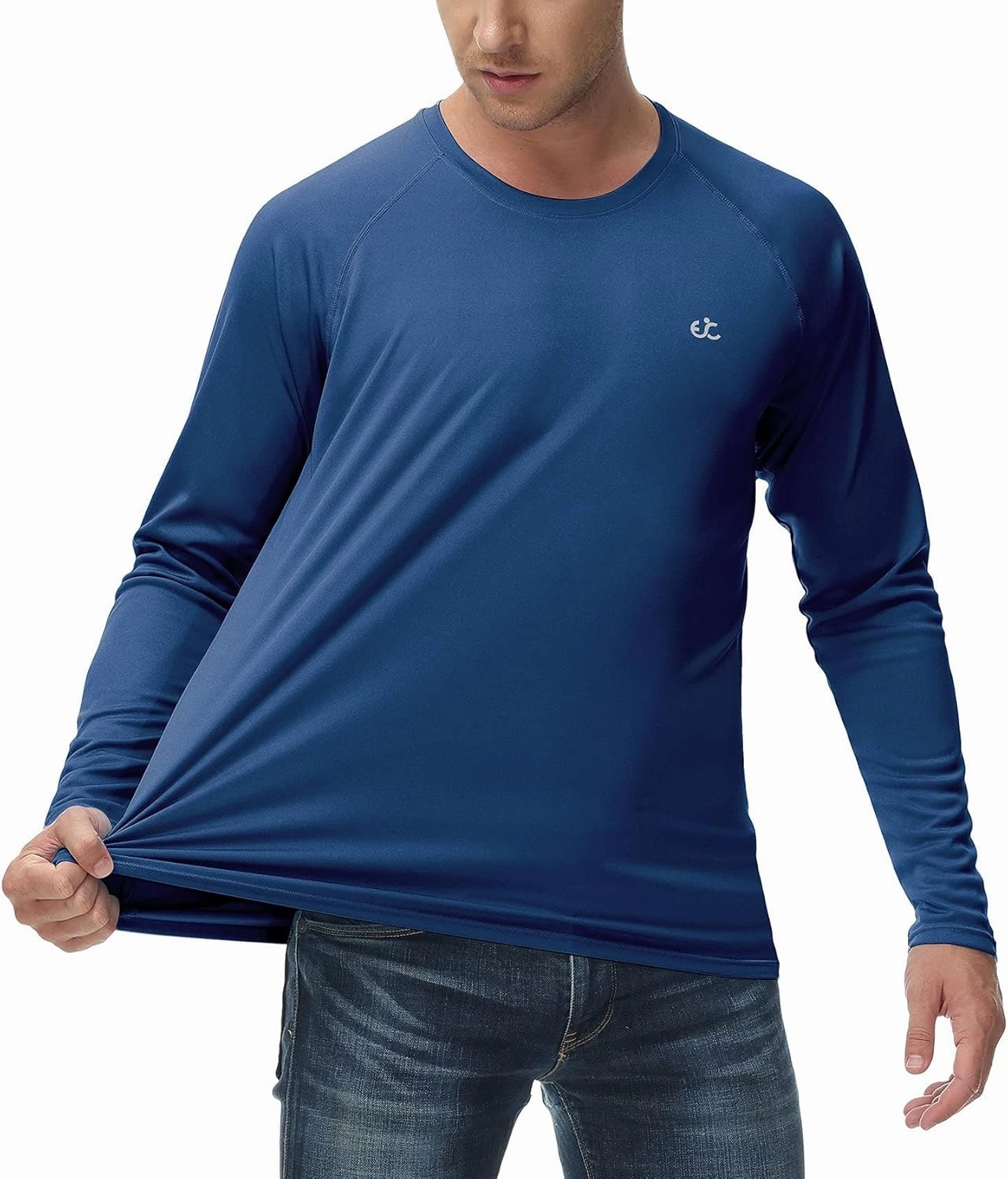 Rash Guard for Men Swim Shirt Quick Dry Fishing Shirts for Men UPF 50  Long Sleeve UV Sun Protection Beach Shirts