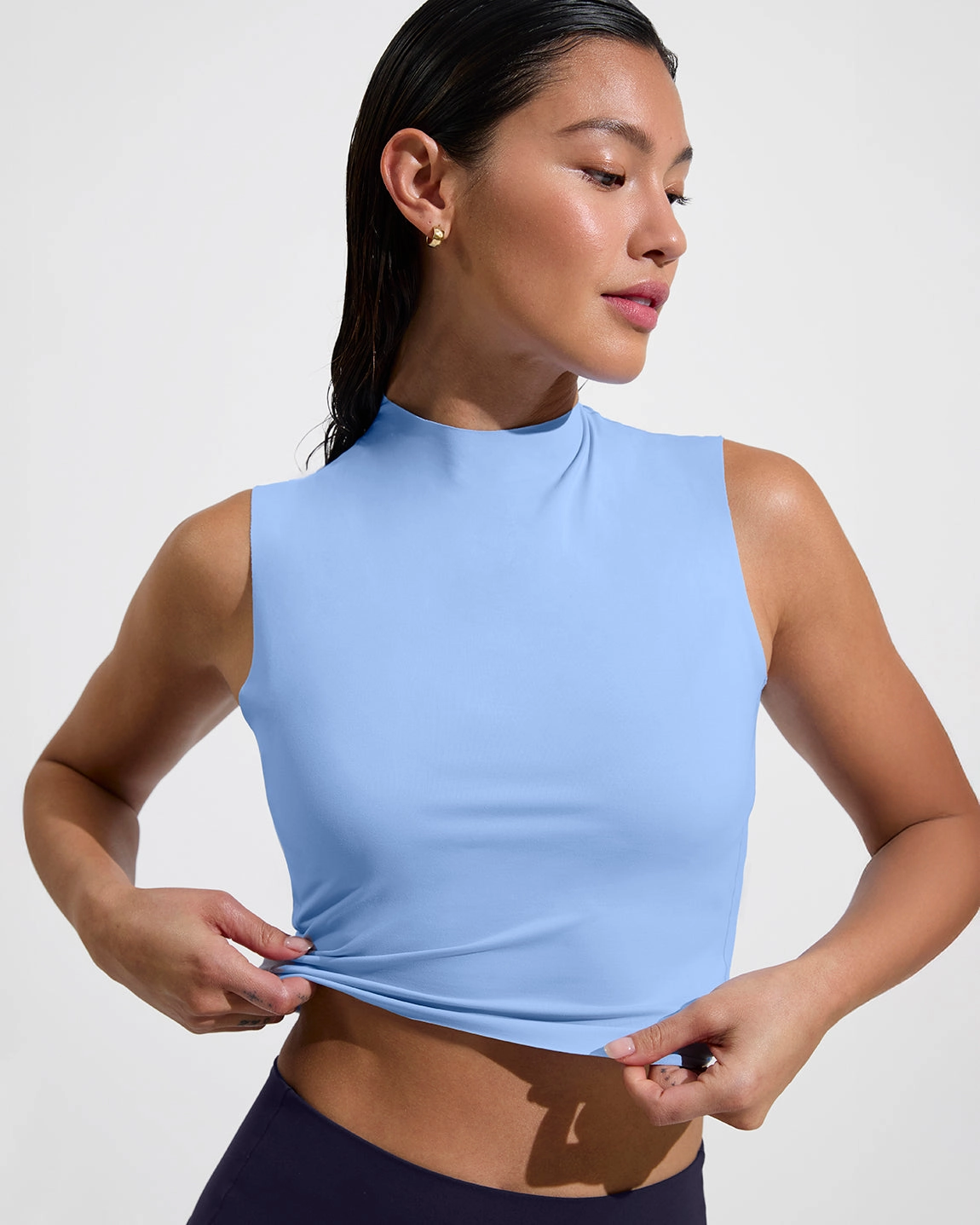 Rays Sleeveless Top - Blue Skies