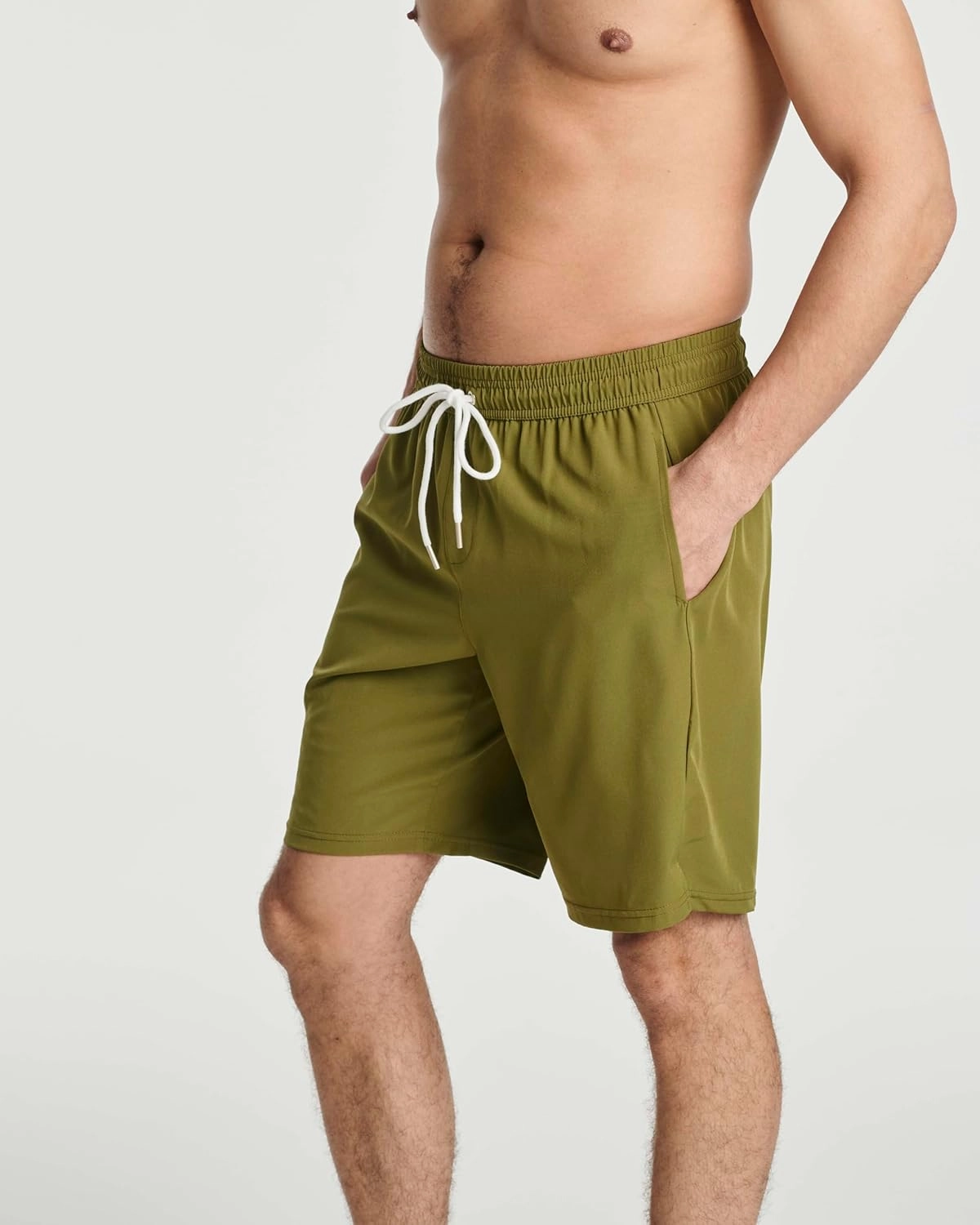 Real Essentials 3 Pack: Men's 9" Inch 2 in 1 Board Shorts with Compression Liner - Bathing Suit with Back Flap Pocket