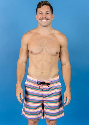 Retro Stripe | Men's Swim Trunks