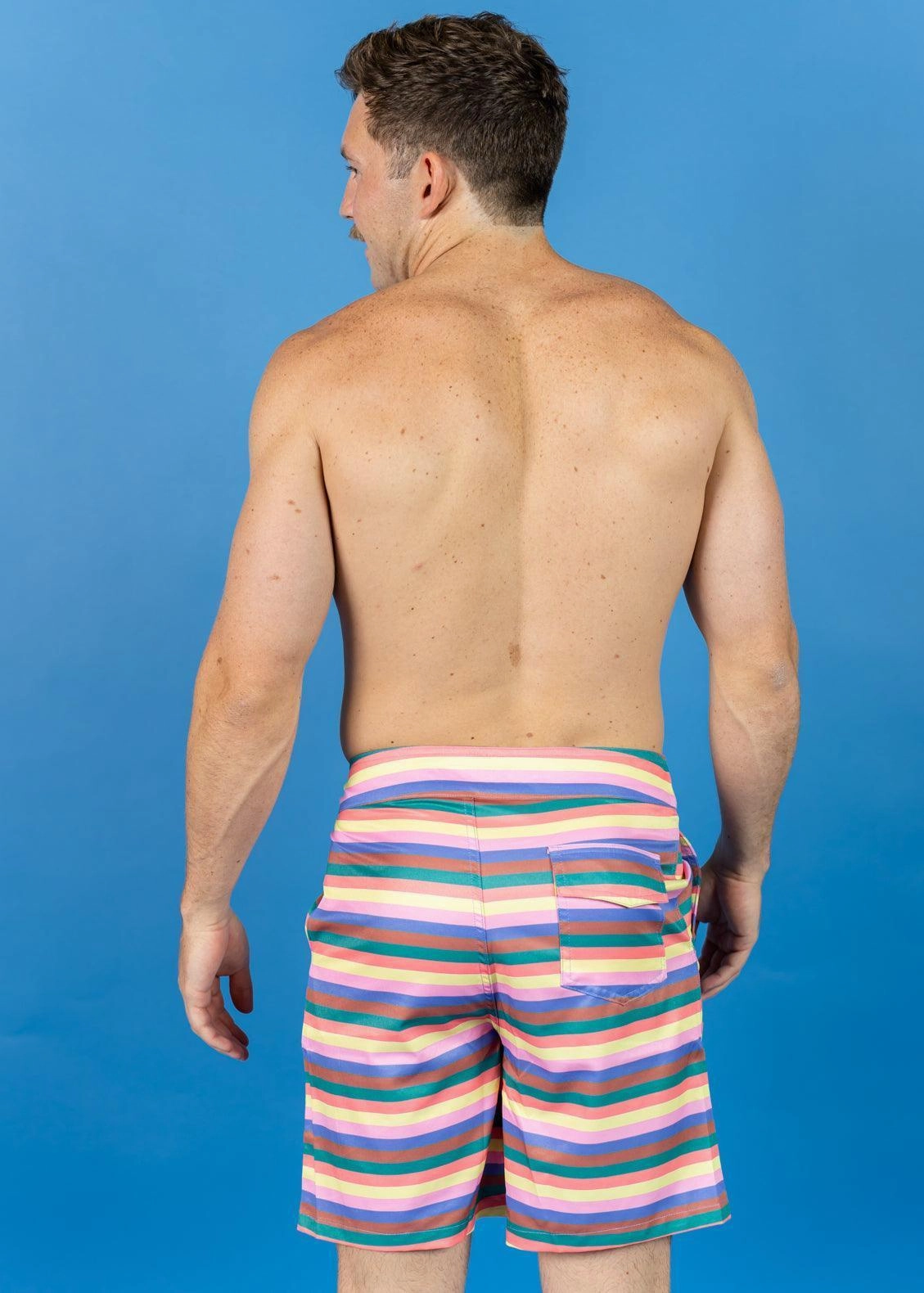 Retro Stripe | Men's Swim Trunks