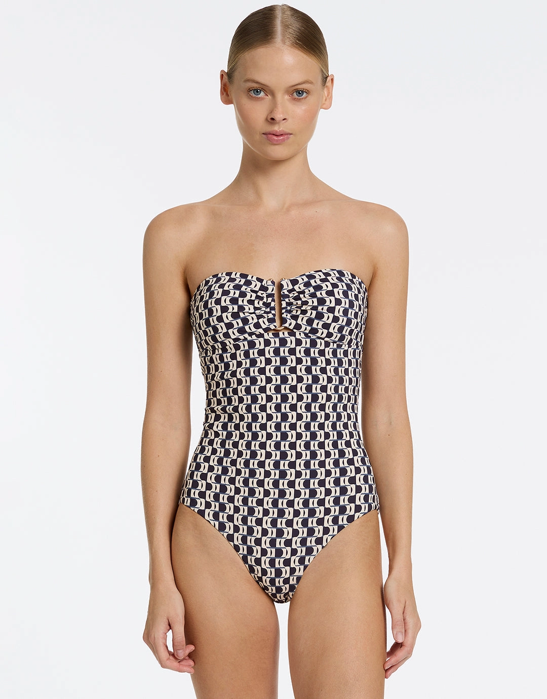 Rio Moulded Bandeau Swimsuit - Ink