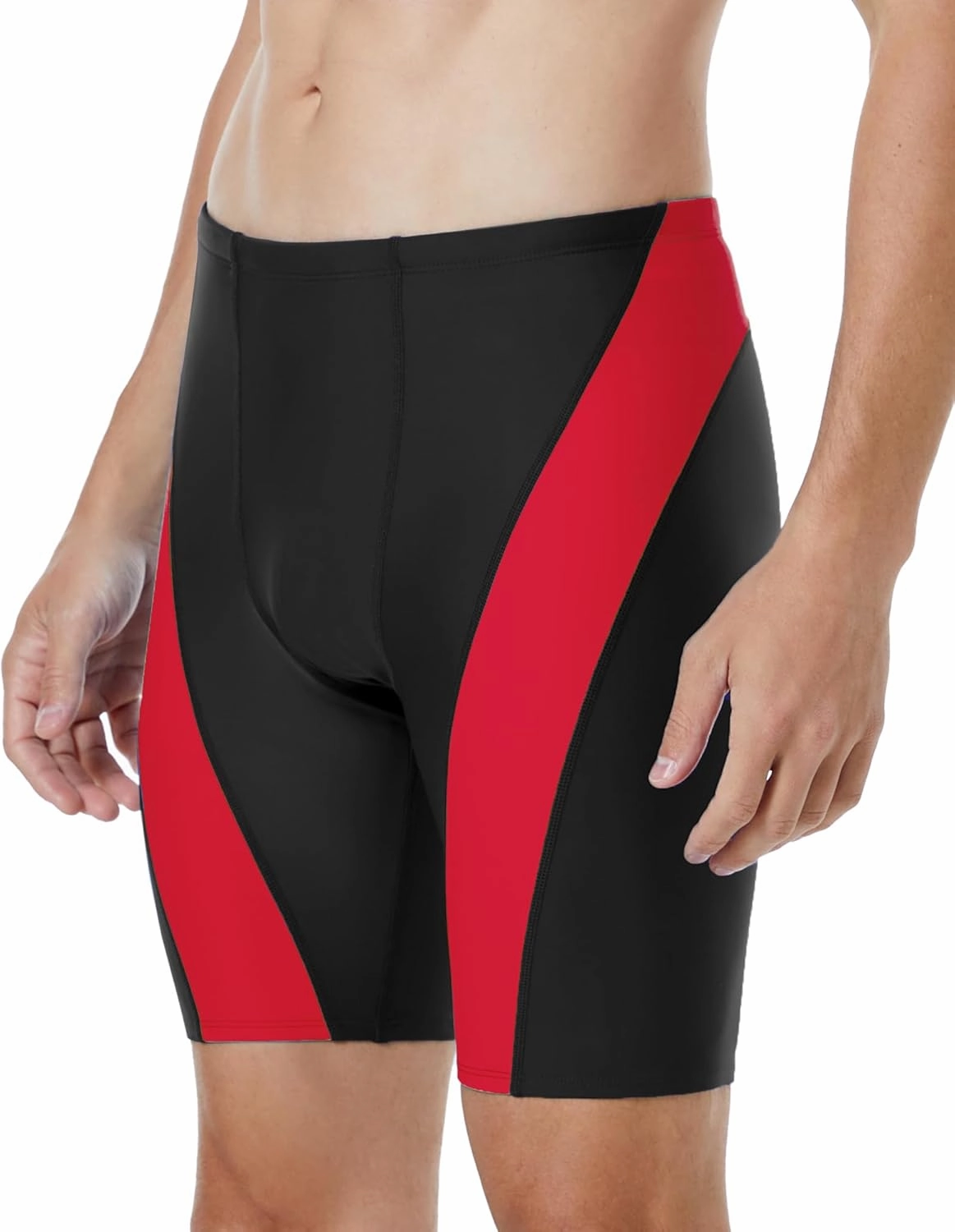 Runhit Men's Swim Jammers Competitive Swim Racing Team Swimsuit Quick Dry Athletic Swimming Shorts UPF 50 