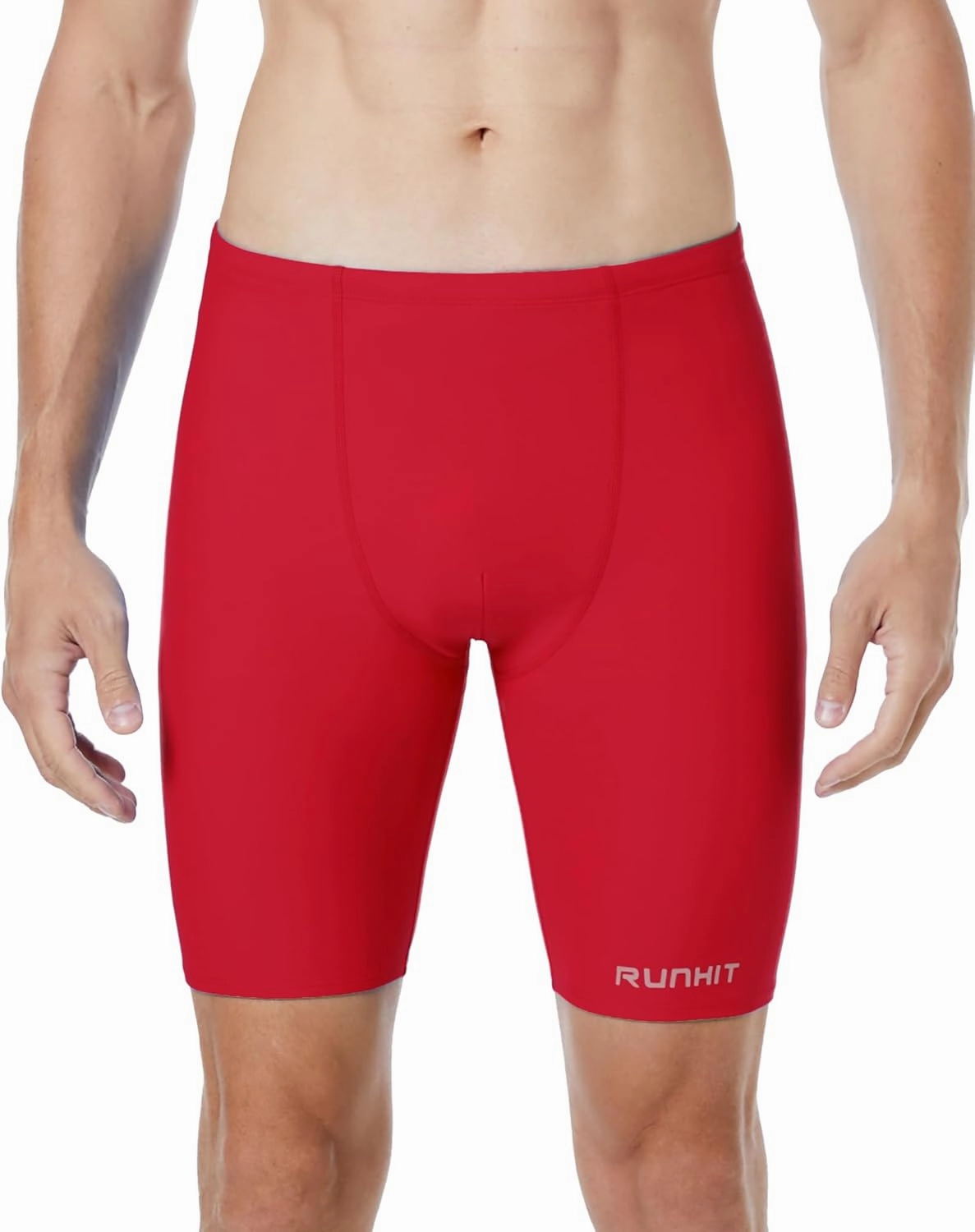 Runhit Men's Swim Jammers Competitive Swim Racing Team Swimsuit Quick Dry Athletic Swimming Shorts UPF 50 