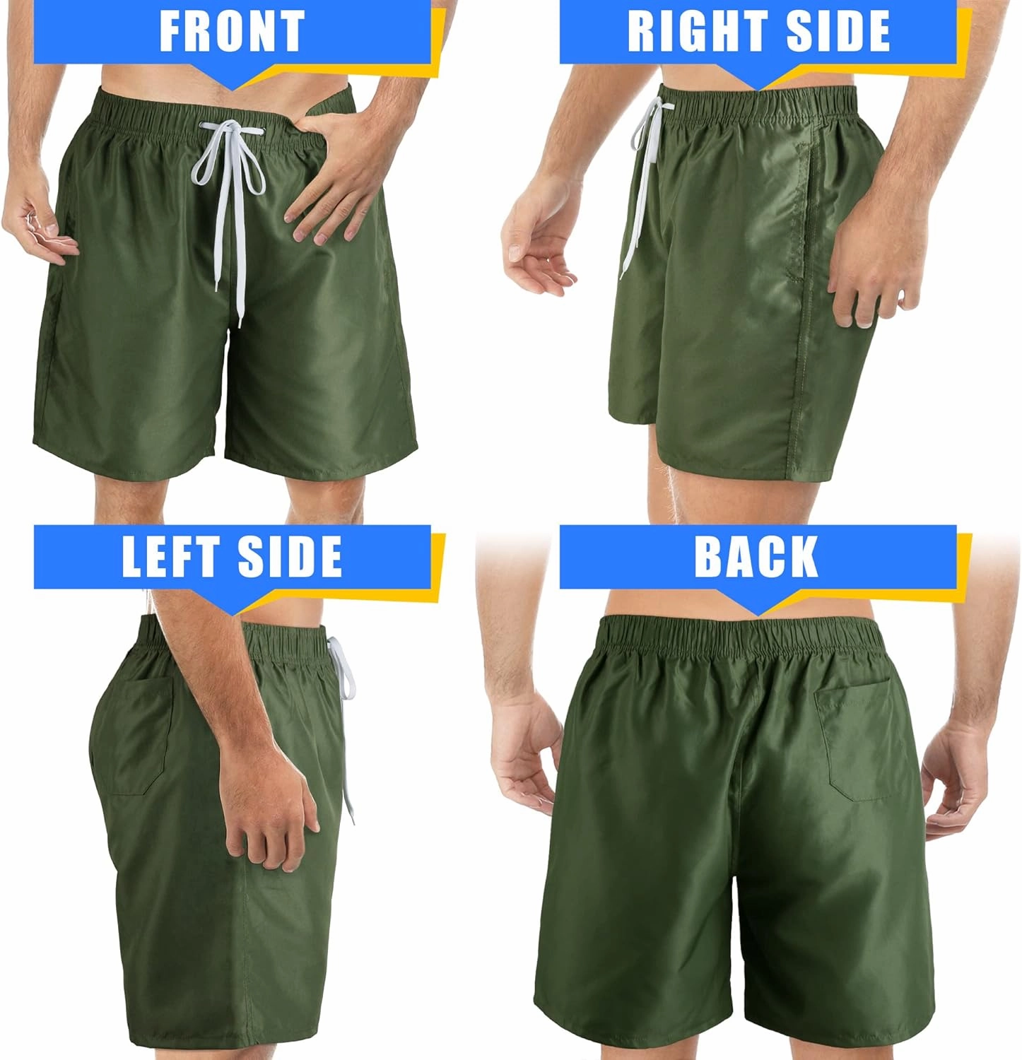 Scotamalone Mens Swim Trunks Swimming Shorts Swimwear Bathing Suits Quick Dry 7 Inch with Mesh Lining