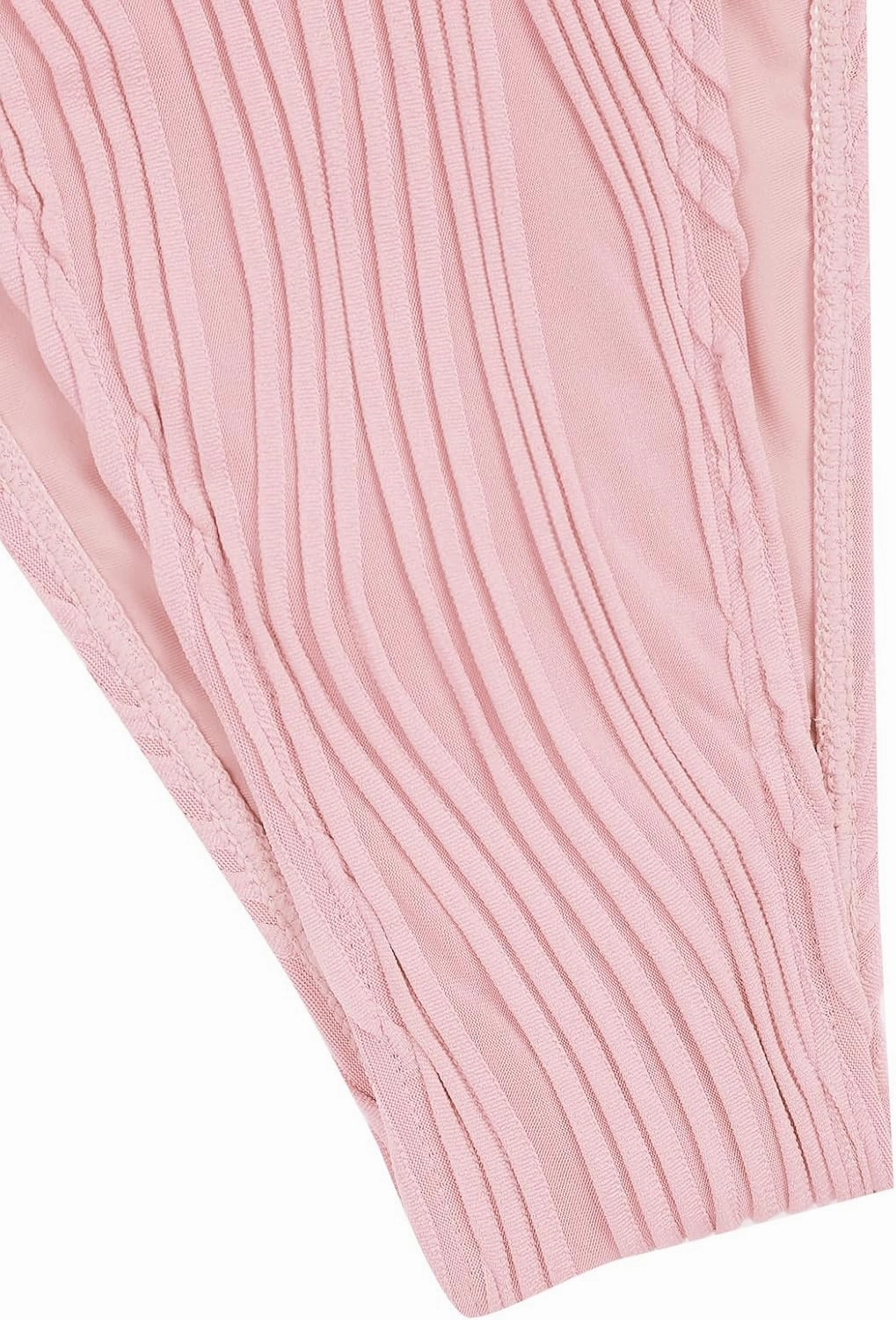 seamoly Swim Suits for Women 2025 Ribbed Tie Front Cutout Cheeky Bikini Sets Open Back Sexy Side Tie Thong Bathing Suit