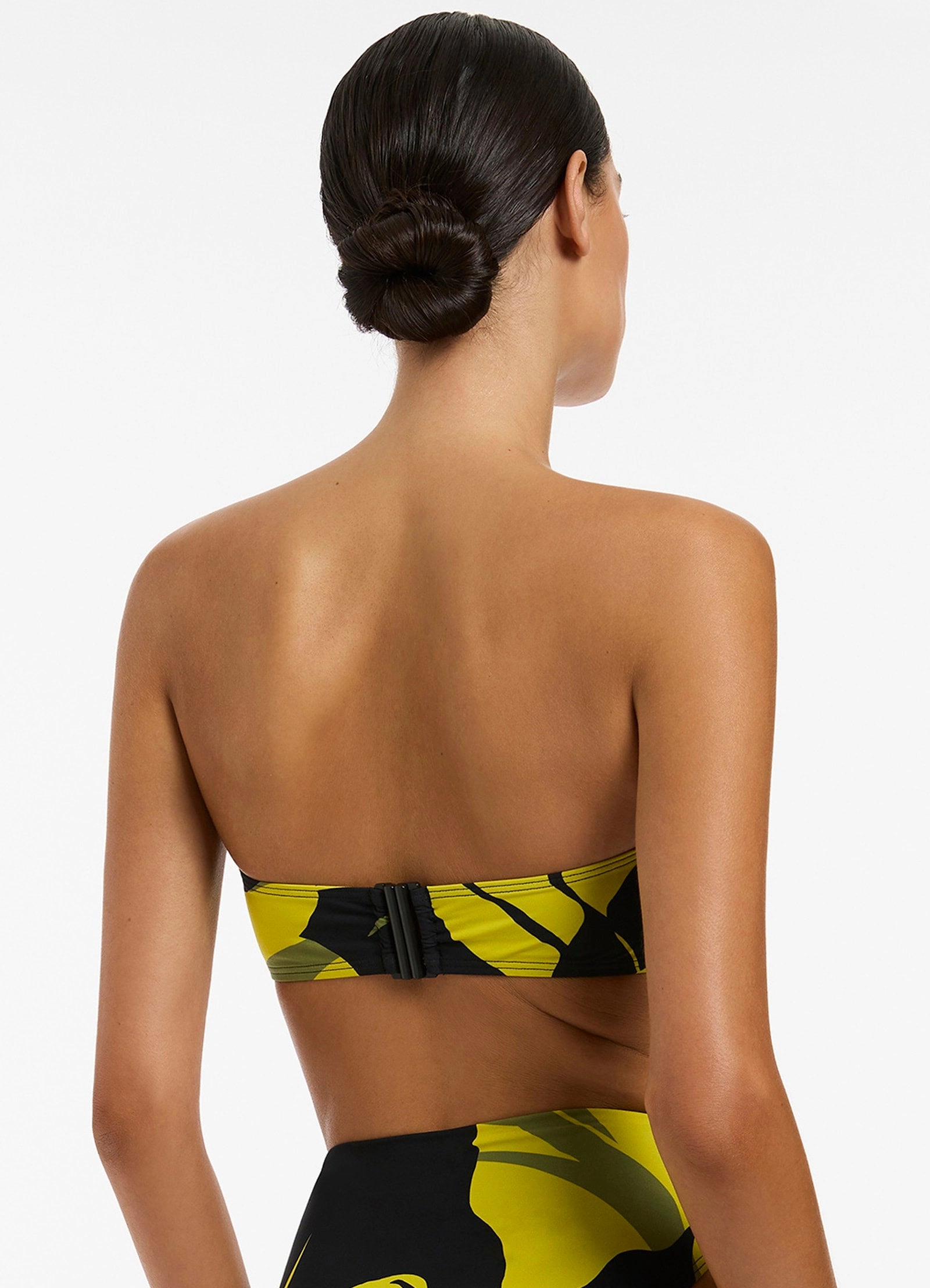 Shadow Palm Minimal Bandeau Top - Black