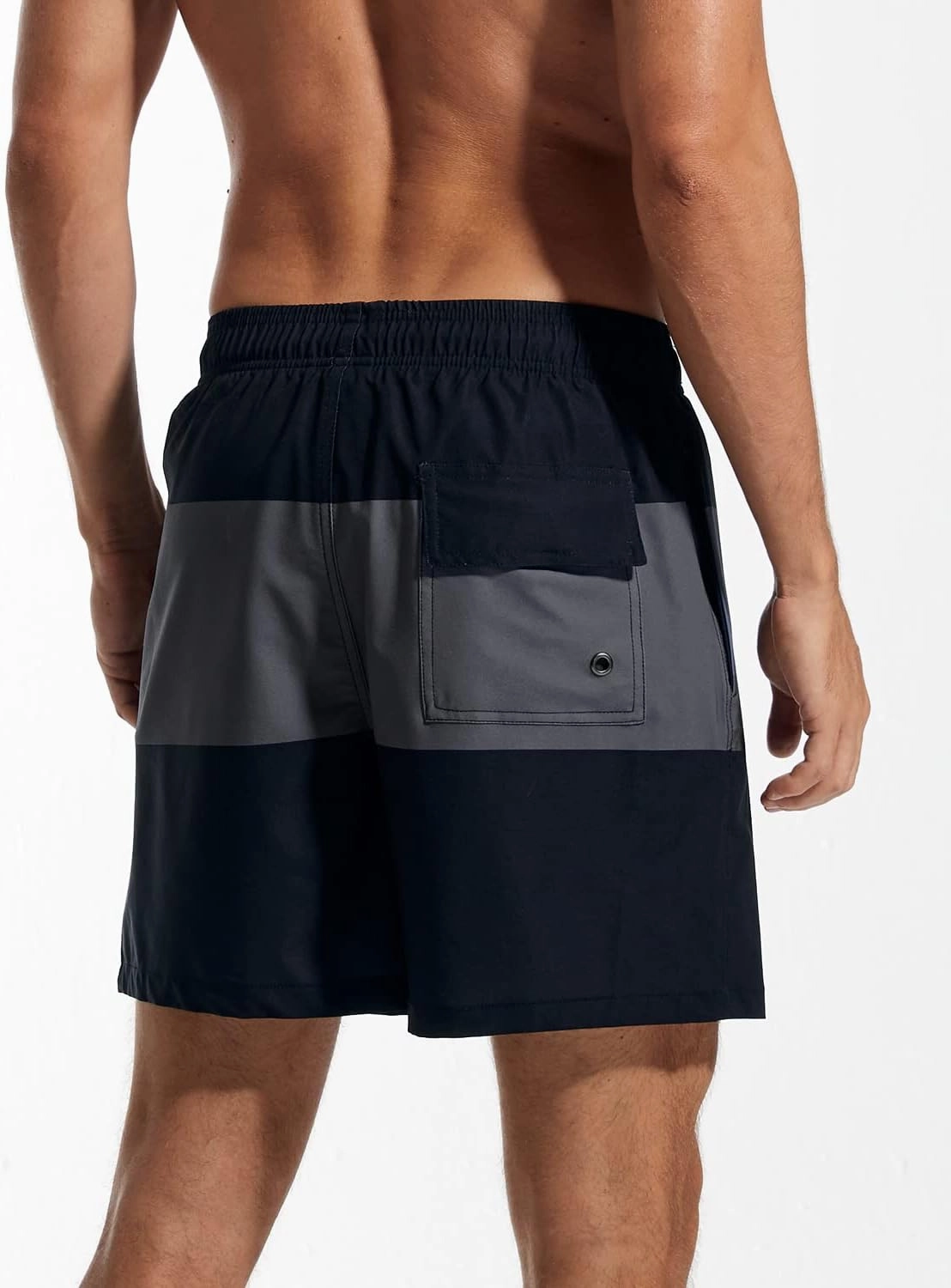 SILKWORLD Mens Swimming Trunks with Compression Liner 2 in 1 Quick-Dry Swim Shorts with Zipper Pockets
