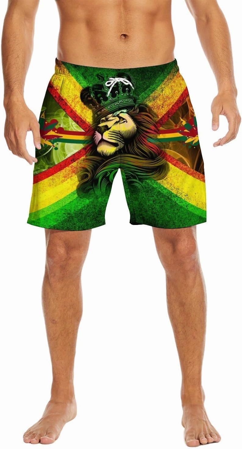 Socira Men's Swim Trunks with Compression Liner, Quick Dry Mens 2 in 1 Swimming Trunks Men Beach Bathing Suits Swimsuit