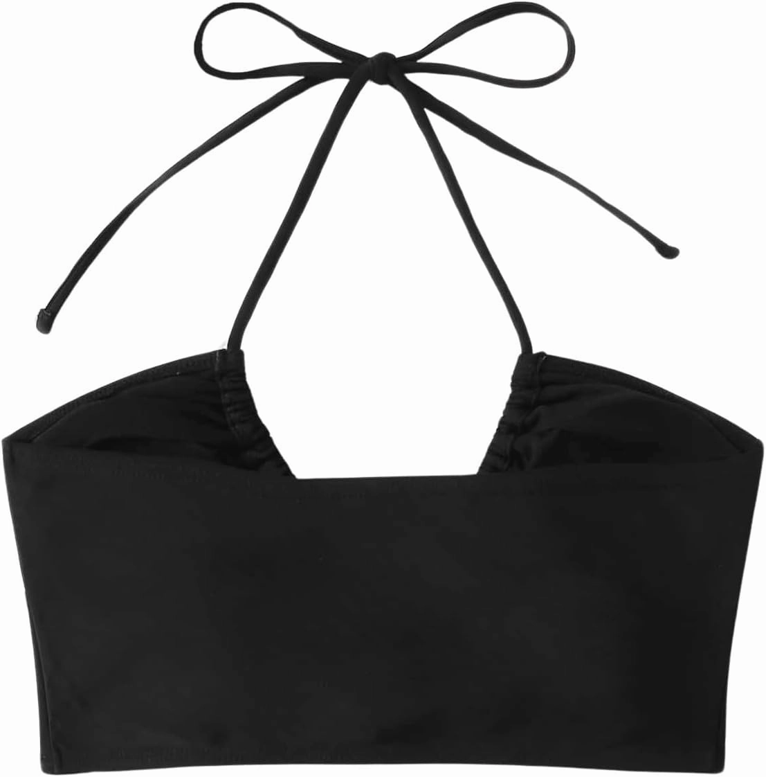 SOLY HUX Women's Halter Bikini Top Tie Front Bathing Suit Tops Swimsuit