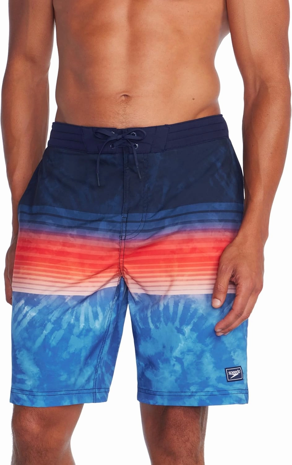 Speedo Men's Swim Trunk Knee Length Boardshort Bondi Striped