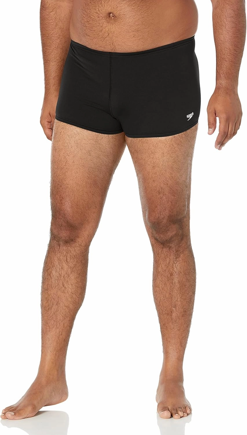 Speedo Men's Swimsuit Square Leg Endurance  Solid