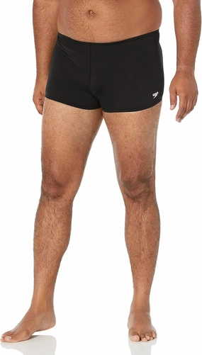 Speedo Men's Swimsuit Square Leg Endurance  Solid