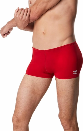 Speedo Men's Swimsuit Square Leg Endurance  Solid