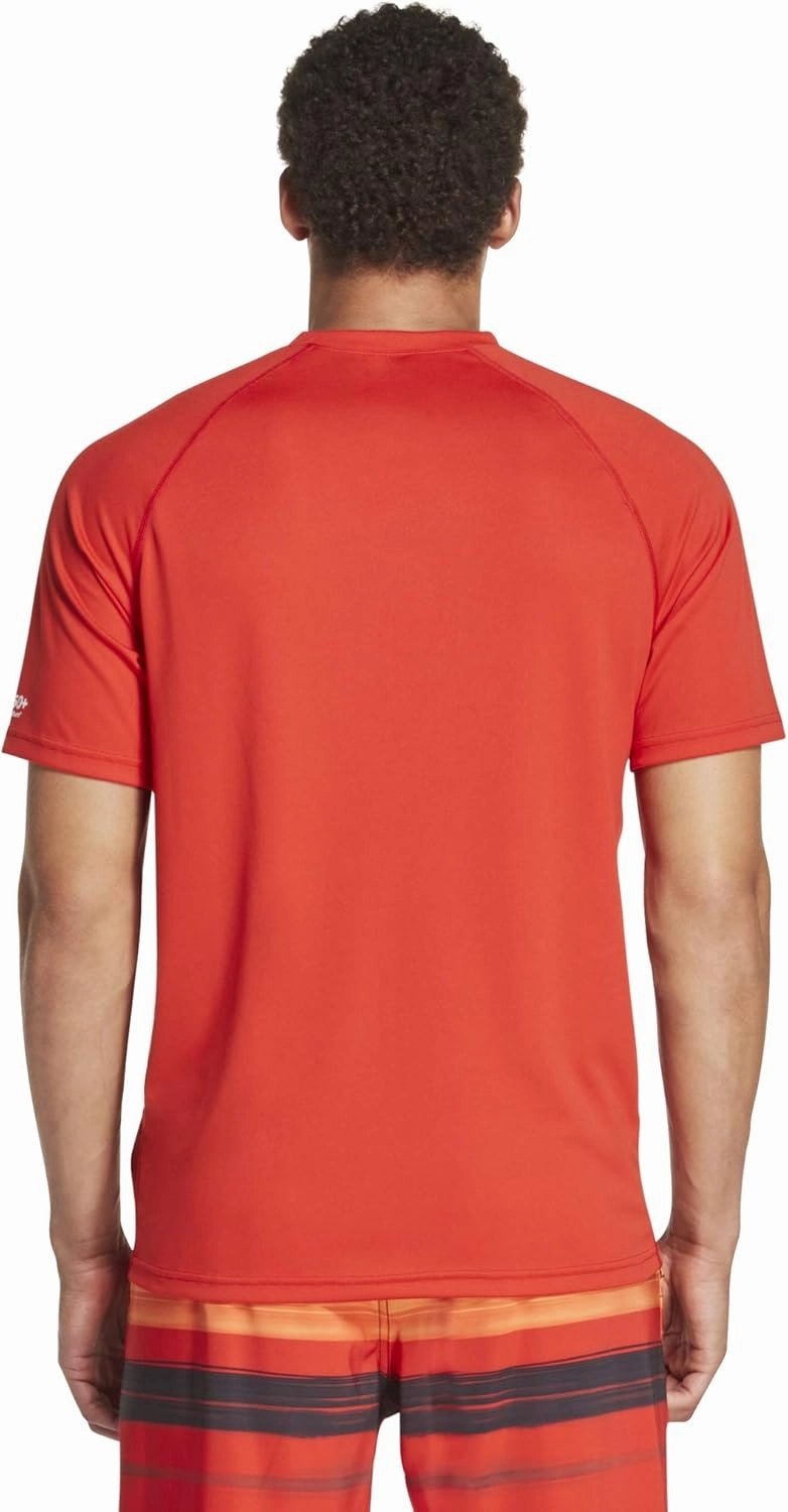 Speedo Men's Uv Swim Shirt Short Sleeve Regular Fit Solid
