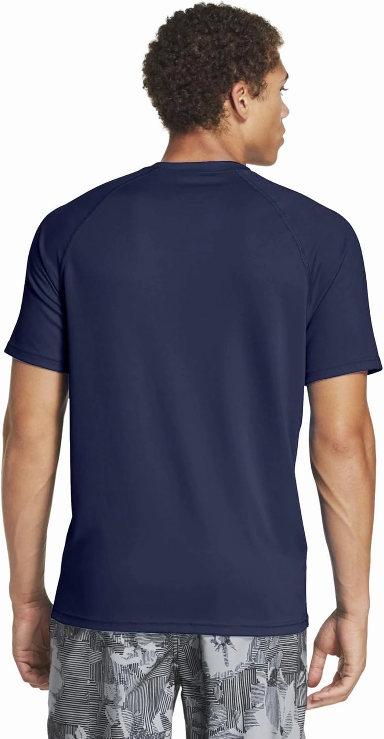 Speedo Men's Uv Swim Shirt Short Sleeve Regular Fit Solid