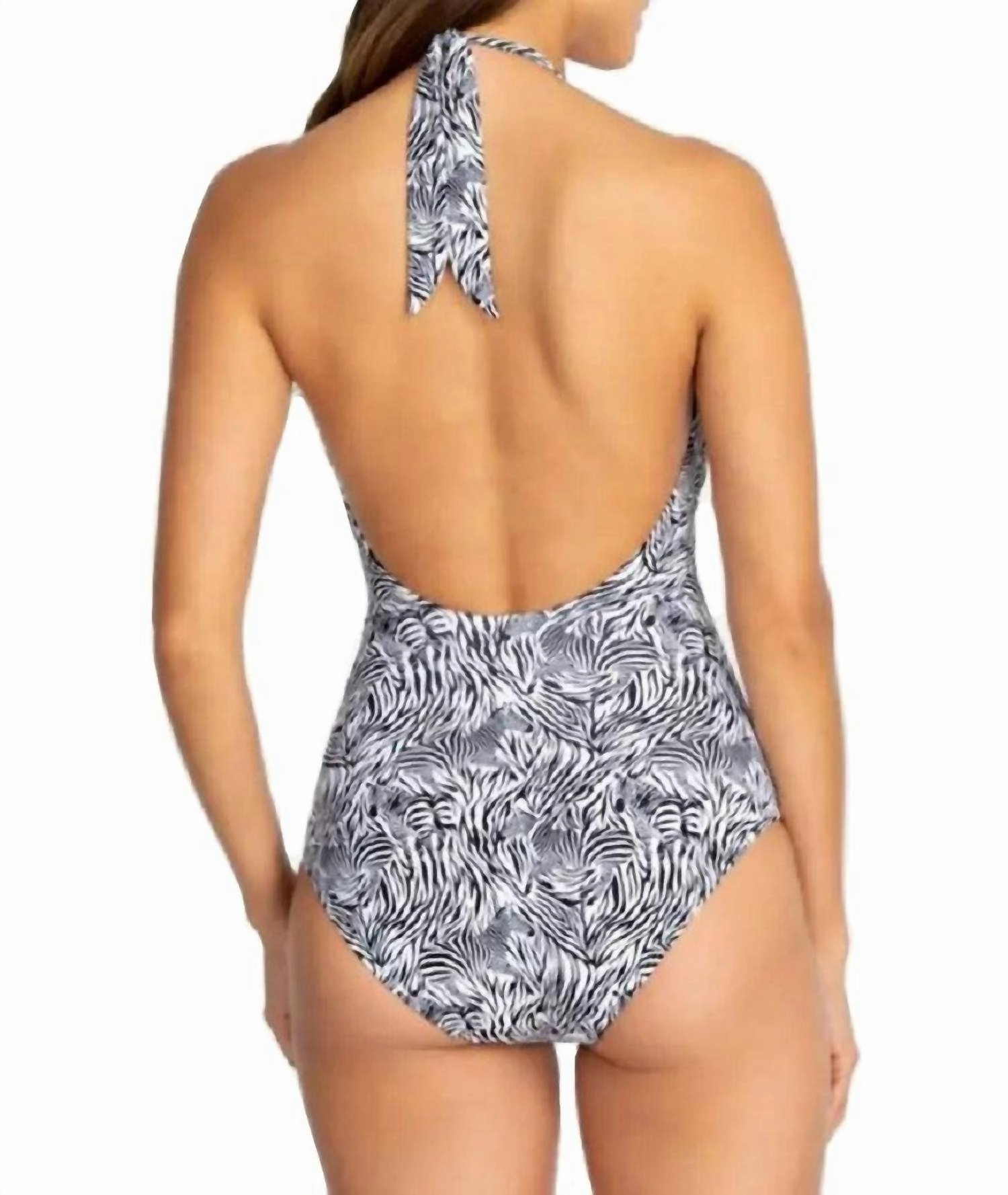 Spring Halter Embroidered One-Piece In Multi