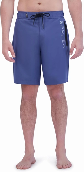 Spyder Men's Swim Trunks, Stretch, Quick-Dry, 9 Inseam Board Shorts, UPF , Pockets, Brief Liner