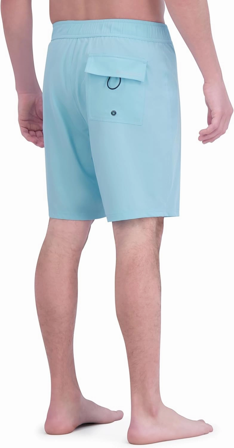 Spyder Men's Swim Trunks, Stretch, Quick-Dry, 9 Inseam Board Shorts, UPF , Pockets, Brief Liner