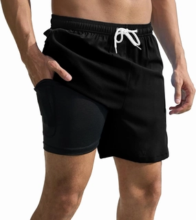 Srnede Mens Swim Trunks Swim Shorts Board Shorts Quick Dry Beach Shorts Swimwear Bathing Suits with Compression Line