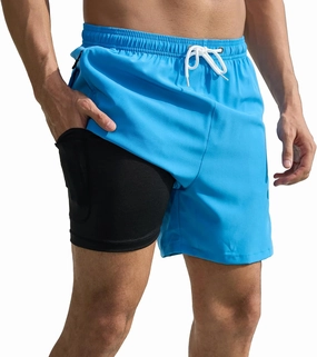 Srnede Mens Swim Trunks Swim Shorts Board Shorts Quick Dry Beach Shorts Swimwear Bathing Suits with Compression Line