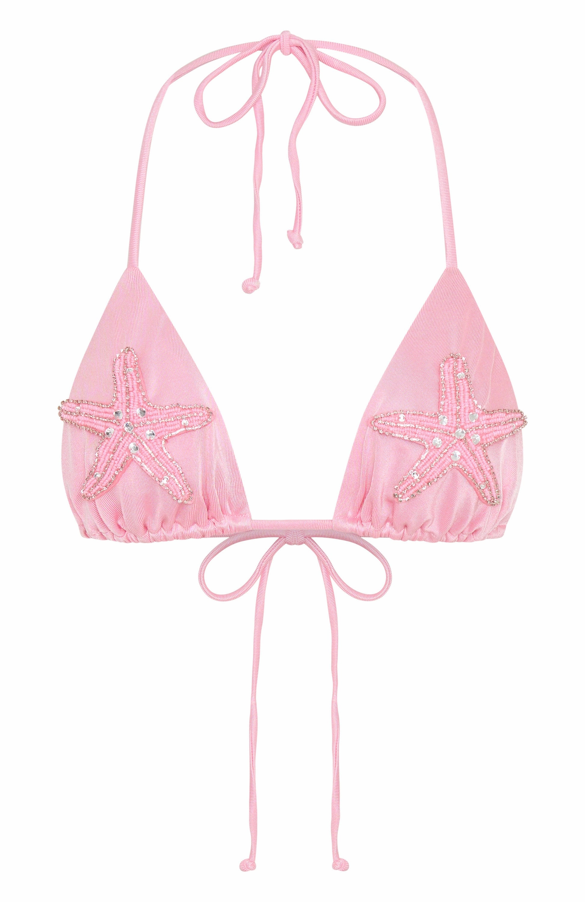 Starry Shores Bikini Top Blush Pink