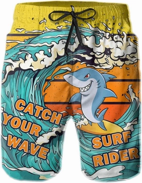 Stop Looking at My Cock Men's Swim Trunks, Funny Quick Dry Beach Board Shorts with Mesh Lining and Pockets