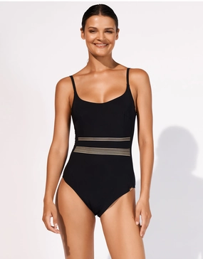 Stratum Underwired Swimsuit - Black Sand
